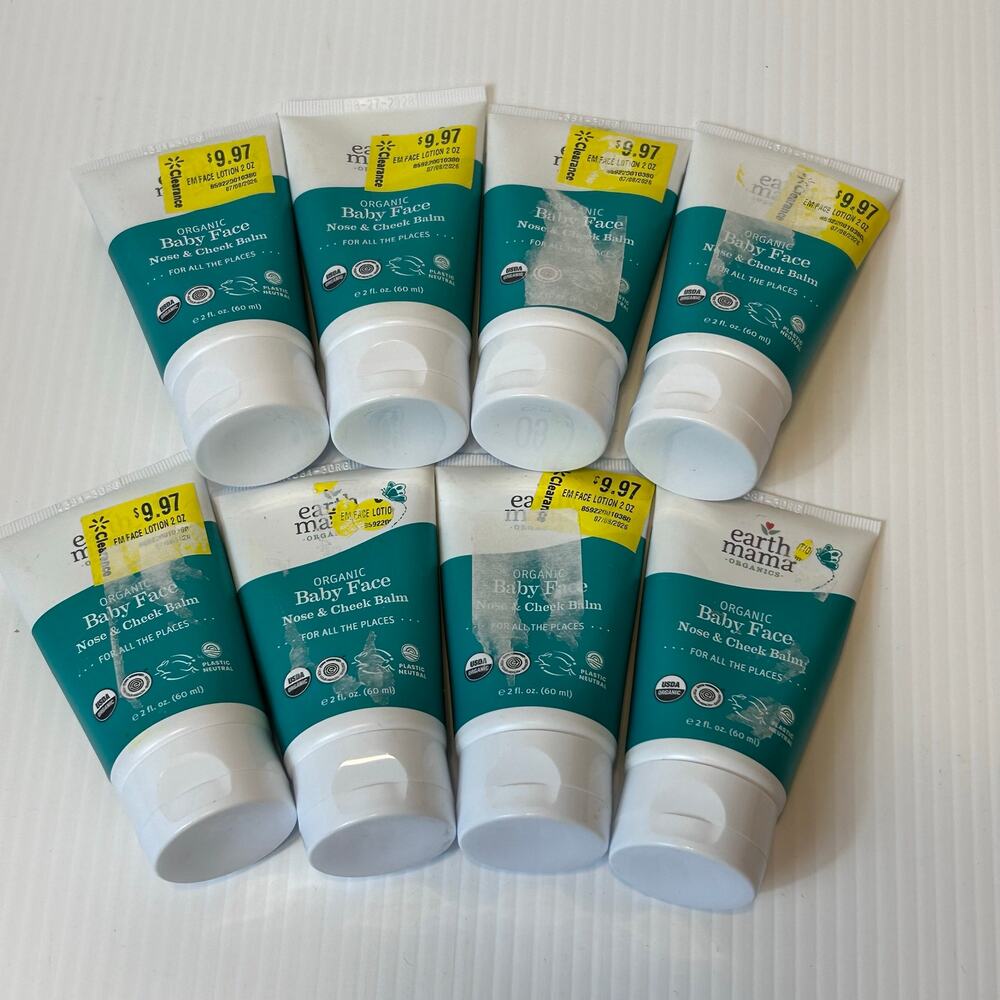 8 Earth Mama Organic Baby Face Nose Cheek Balm 2oz exp 2028 NEW - MSRP $80